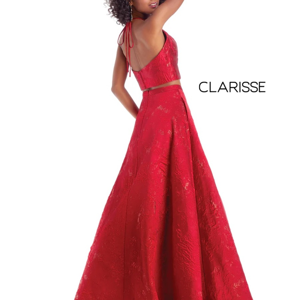 Clarisse Red Halter A-line Backless Dress size 14 New with Tags